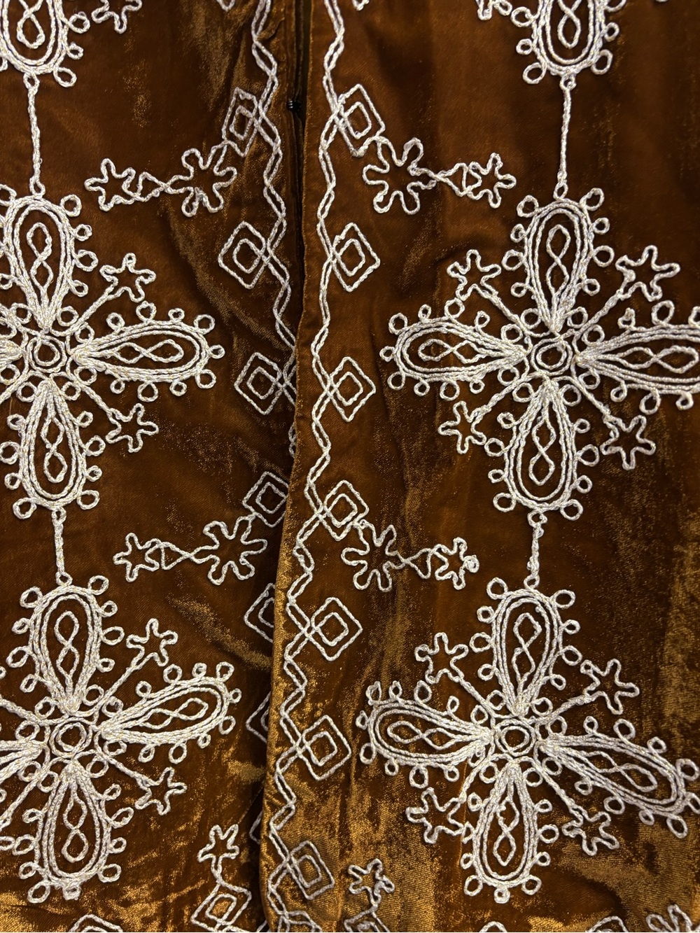 Free People Mia Jacket Embroidered Rust Velvet Women's Jacket - Picture 8 of 10